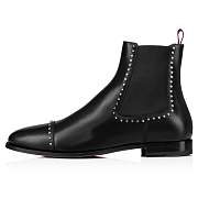 Christian Louboutin Chelsea Cloo Black Leather Boots - 1230965BK65 - 5