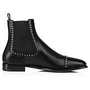 Christian Louboutin Chelsea Cloo Black Leather Boots - 1230965BK65 - 2