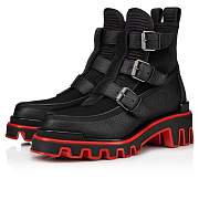 	 Christian Louboutin Buckle Dune Man Black Leather Boots - 1230661BK01 - 5