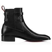 Christian Louboutin Sahni Horse Black Leather Boots - 1230316BK01 - 4