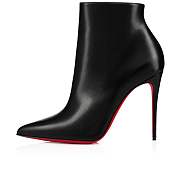 Christian Louboutin So Kate Booty 100 Black Leather Ankle Boots - 1140505BK01 - 3