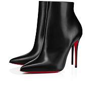 Christian Louboutin So Kate Booty 100 Black Leather Ankle Boots - 1140505BK01 - 5