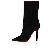 Christian Louboutin Astrilarge Booty 100 Black Suede Boots - 3220898BK01 - 4