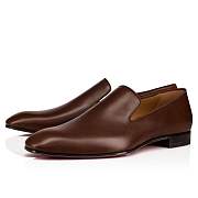  Christian Louboutin Dandelion Brown Leather Loafers - 1151071BWI3 - 4