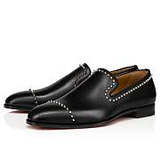 Christian Louboutin Dandy Cloo Black Leather and Spikes Loafers - 1230922BK65 - 5