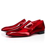 Christian Louboutin Dandelion Red Patent Loafers - 3220501R492 - 5