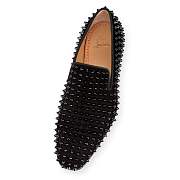 Christian Louboutin Dandelion Spikes Black Suede and Spikes Loafers - 3150438CM53 - 4