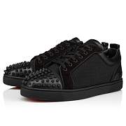 Christian Louboutin Fun Louis Junior Spikes Black Leather and Mesh Low-top Sneakers - 3220716B026 - 5