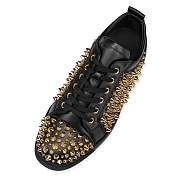 Christian Louboutin Louis Spikes Junior 2022 N Black Leather and Spikes Low-top Sneakers - 1230056B652 - 3