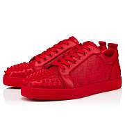 Christian Louboutin Red Leather Techno CL and Spikes Low-top Sneakers - 1230206R264 - 5