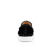 Christian Louboutin Pik Boat Black Suede and Spikes Sneakers - 1130280CM53 - 3