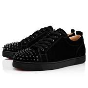 Christian Louboutin Louis Junior Spikes Black Suede and Spikes Sneakers - 1130575CM53 - 5