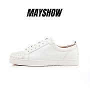 Christian Louboutin Louis Junior Spikes White Leather and Spikes Sneakers - 11305733047 - 1