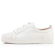 Christian Louboutin Louis Junior Spikes White Leather and Spikes Sneakers - 11305733047 - 4