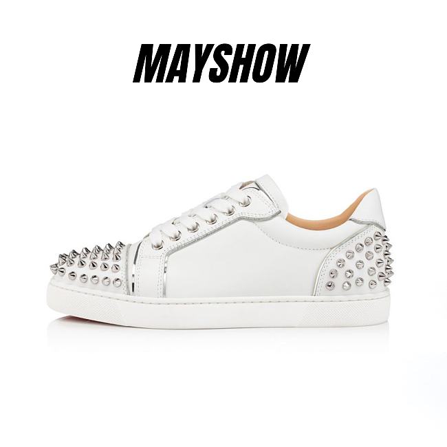 Christian Louboutin Vieira 2 White Leather Sneakers - 1201525H924 - 1