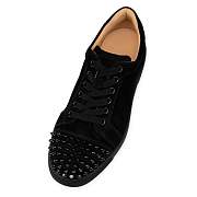 Christian Louboutin Vieira Spikes Black Suede and Spikes Sneakers - 3191433B049 - 3