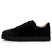 Christian Louboutin Vieira Spikes Black Suede and Spikes Sneakers - 3191433B049 - 4