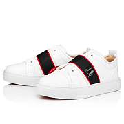 Christian Louboutin Adolescenza White Recycled Polyester and Bio-based Sneakers  - 1230193W222 - 3