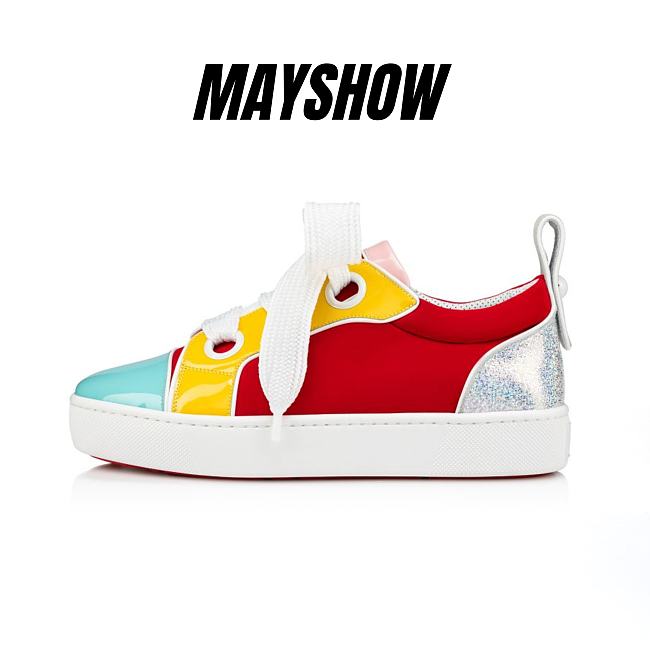 Christian Louboutin Toy Toy Man Multicolor Patent Psychic and Neoprene Sneakers - 3220490CMA3 - 1