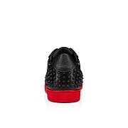 Christian Louboutin Seavaste 2 Black Leather Funky Mesh and Spikes Low-top Sneakers - 1230187H358 - 2