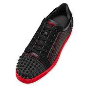 Christian Louboutin Seavaste 2 Black Leather Funky Mesh and Spikes Low-top Sneakers - 1230187H358 - 4