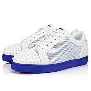 Christian Louboutin Seavaste 2 Blue Leather Funky Mesh and Spikes Low-top Sneakers - 1230188T830 - 5