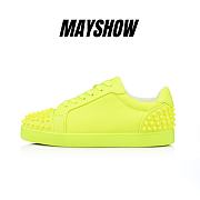 Christian Louboutin Seavaste 2 Fluo Yellow Leather Low-top Sneakers - 1230639Y326 - 1