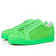 Christian Louboutin Seavaste 2 Fluo Green Leather Low-top Sneakers - 1230639E576 - 5