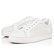 Christian Louboutin Seavaste 2 White Leather and Spikes Low-top Sneakers - 1230693W011 - 3