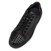 Christian Louboutin Seavaste 2 Black Leather and Spikes Low-top Sneakers - 1230693B026 - 3