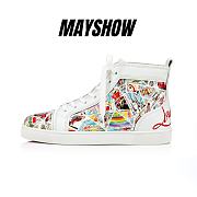 Christian Louboutin Fun Louis man Multicolor Patent Comics Print High-top Sneakers - 3220483J322 - 1