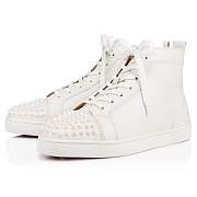 Christian Louboutin Lou Spikes White Leather Sneakers - 11510613047 - 5