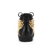 Christian Louboutin Louis Spikes 2022 N Black Leather and Spikes High-top Sneakers - 1230054B652 - 4