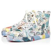 Christian Louboutin Louis Multicolor Leather Shoes It Up Print High-top Sneakers - 1230676M024 - 3