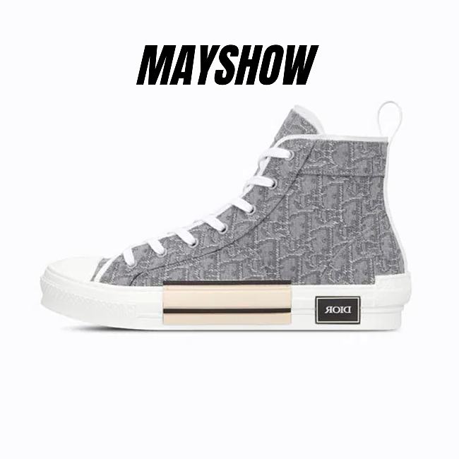 Dior B23 High Top Ruthenium Metallic Thread Dior Oblique Jacquard - 3SH126ZTU_H868 - 1