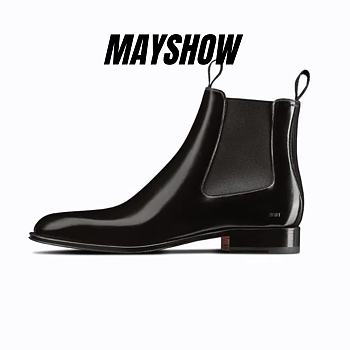 Dior Timeless Chelsea Boot Black Polished Calfskin -  3BO286YON_H969