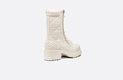 D-Leader Ankle Boot White Quilted Cannage Calfskin - KDI733CQC_S03W - 3