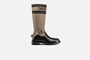 D-Major Boot Taupe and Black Technical Fabric and Black Calfskin - KDI611SCN_S46X - 2