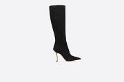 D-Fame Heeled Boot Black Suede Calfskin - KCI817VVV_S900 - 3