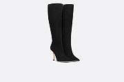 D-Fame Heeled Boot Black Suede Calfskin - KCI817VVV_S900 - 4