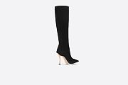 D-Fame Heeled Boot Black Suede Calfskin - KCI817VVV_S900 - 5