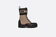 D-Major Ankle Boot Taupe and Black Technical Fabric and Black Calfskin - KDI675SCR_S46X - 3