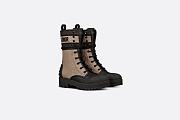 D-Major Ankle Boot Taupe and Black Technical Fabric and Black Calfskin - KDI675SCR_S46X - 4