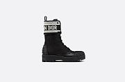 D-Major Ankle Boot Black and White Technical Fabric and Black Calfskin - KCI675SCR_S52X - 2