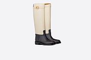 Dior Empreinte Boot Black and White Perforated Calfskin - KCI829VEA_S11X - 4