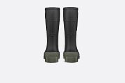 Diorunion Rain Boot Black and Khaki Two-Tone Rubber with Dior Union Motif - KCI882RUB_S34X - 6