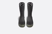 Diorunion Rain Boot Black and Khaki Two-Tone Rubber with Dior Union Motif - KCI882RUB_S34X - 3