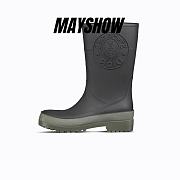 Diorunion Rain Boot Black and Khaki Two-Tone Rubber with Dior Union Motif - KCI882RUB_S34X - 1