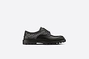 Dior Explorer Derby Shoe Black Smooth Calfskin and Black Dior Oblique Jacquard - 3DE319ZKD_H961 - 4