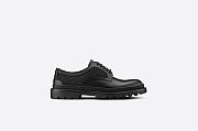 Dior Explorer Derby Shoe Black Smooth Calfskin and Dior Oblique Jacquard - 3DE319ZKD_H969 - 3